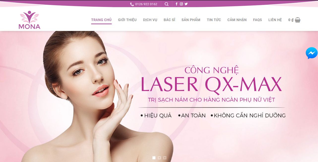 Thiết kế website giới thiệu Orient Skin Spa
