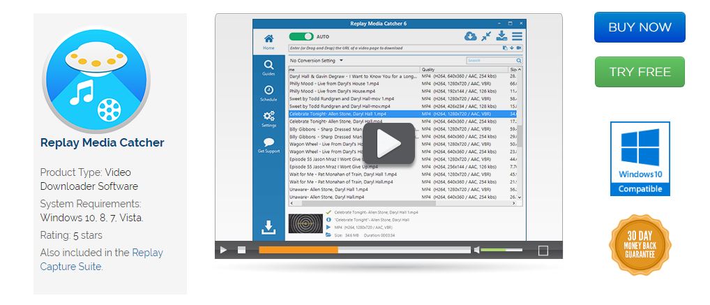Replay media catcher - phần mềm download video chất lượng cao