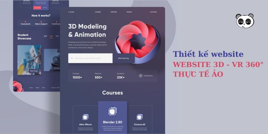 Thiết kế website 3D - Website 360 độ - Thực tế ảo tăng cường chuyên nghiêp, uy tín