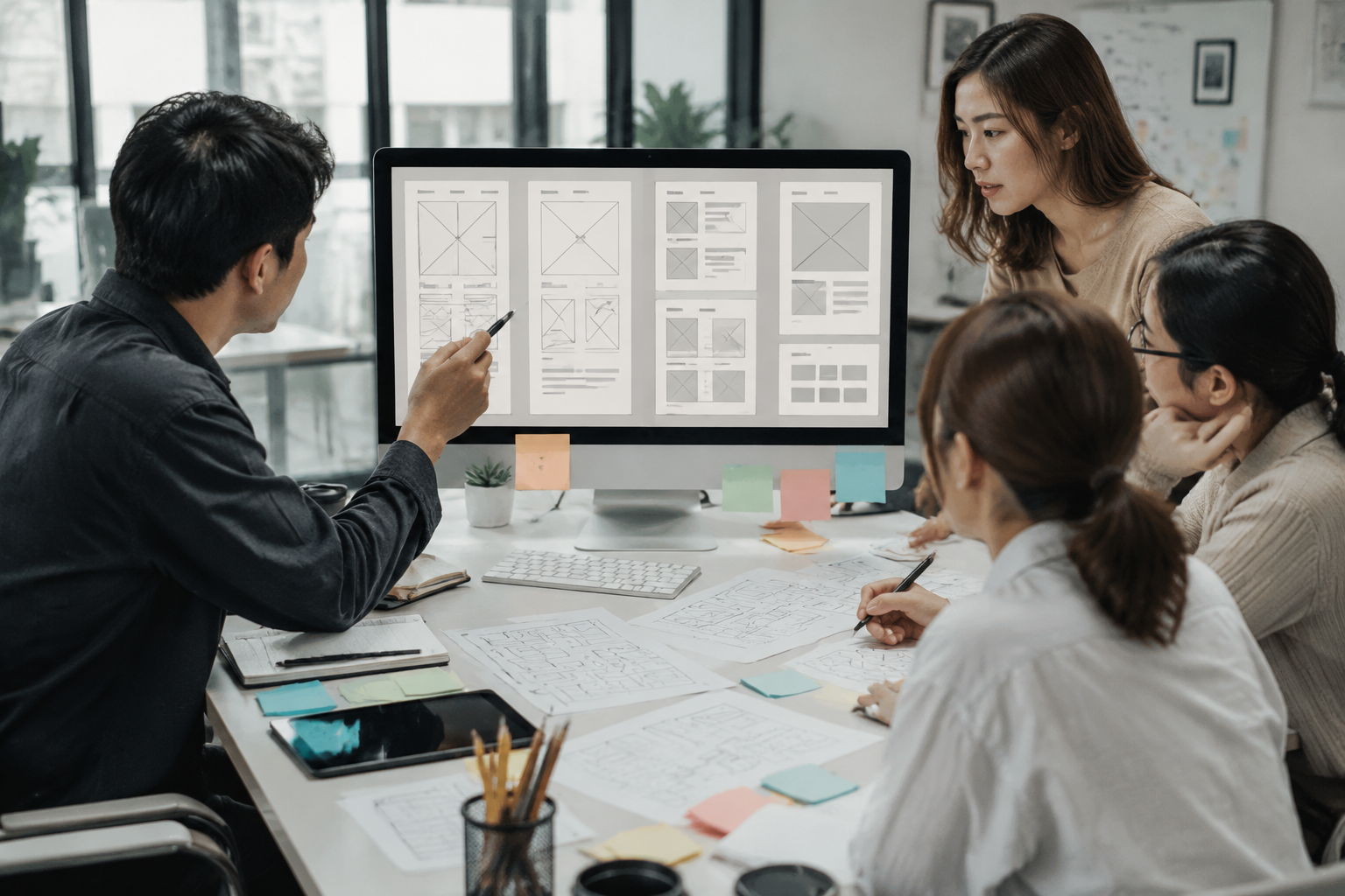 Nhóm thiết kế lập kế hoạch website học trực tuyến