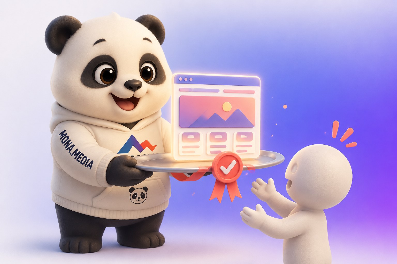 Chọn mẫu, MONA bàn giao web sẵn ra đơn